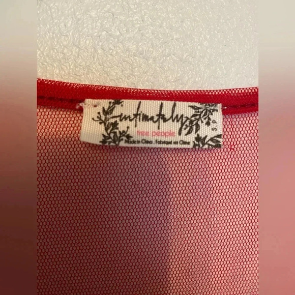 Free People by Intimately Blouse Romantic Mesh Cami 4th of July Summer Boho - Picture 5 of 8